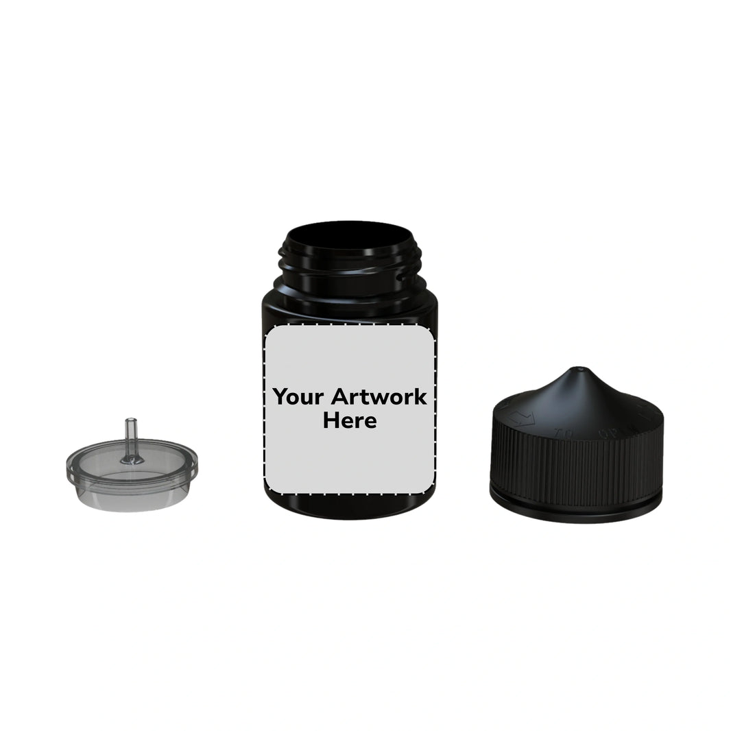 image 60ml stubby unicorn bottle translucent black