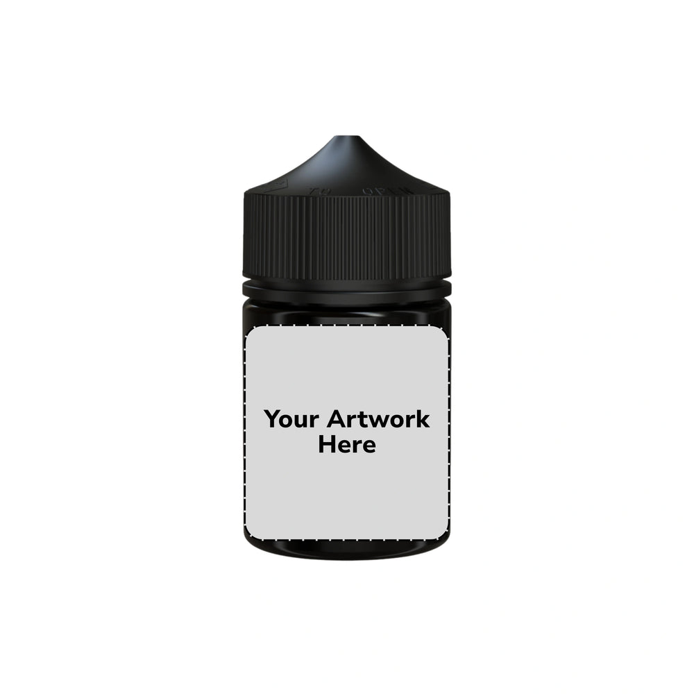 60ml stubby unicorn bottle translucent black