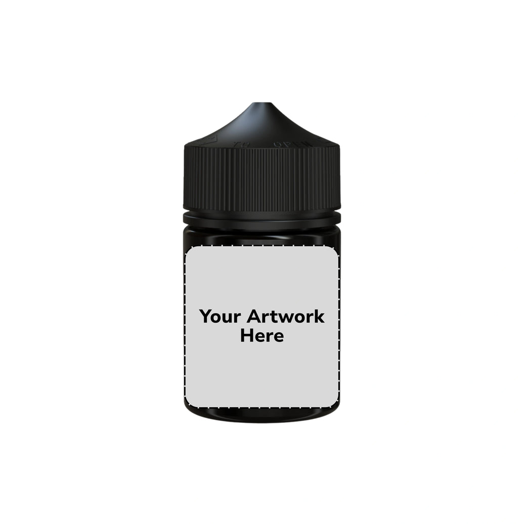 60ml stubby unicorn bottle translucent black