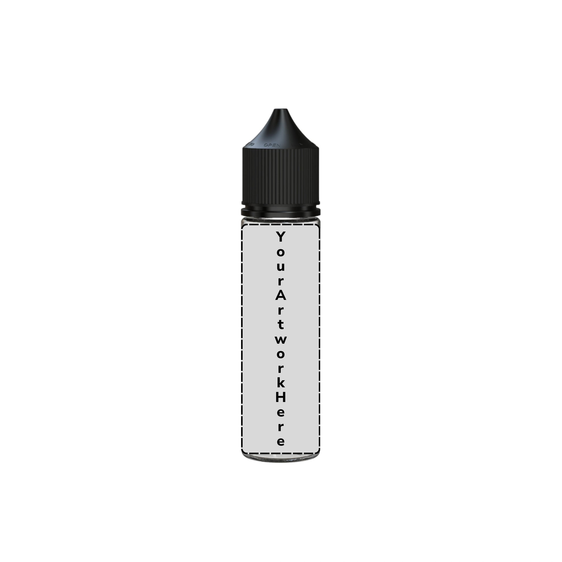 60ml v3 unicorn bottle clear black cap