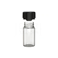 60ml mini aviator cr bottle clear natural black cap 500 count