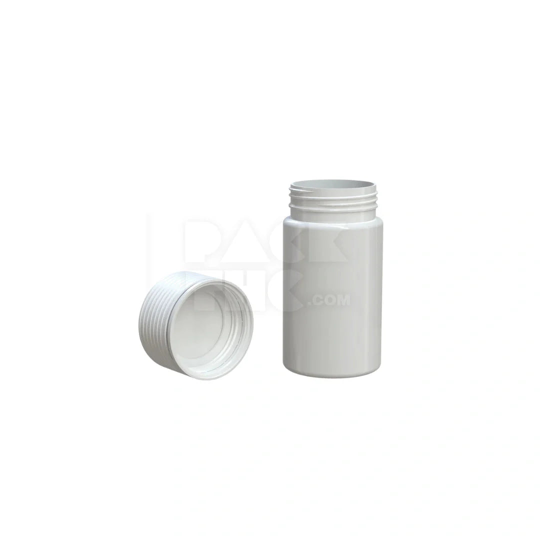 60ml 60cc mini spiral cr bottle opaque white 500 count
