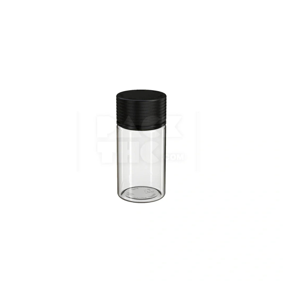 60ml 60cc mini spiral cr bottle clear natural black closure 500 count