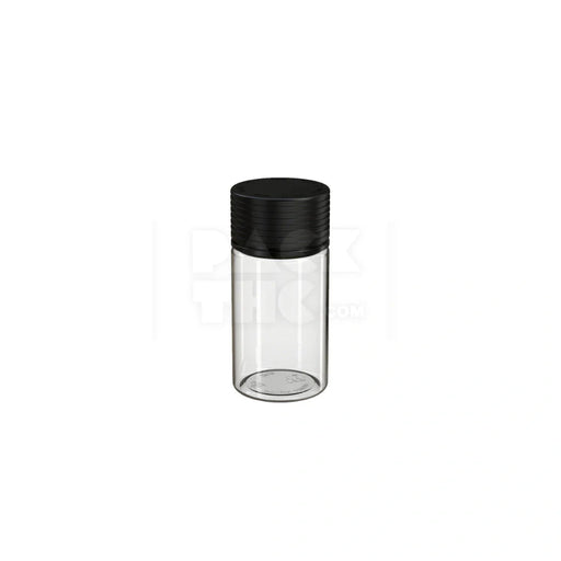 60ml 60cc mini spiral cr bottle clear natural black closure 500 count