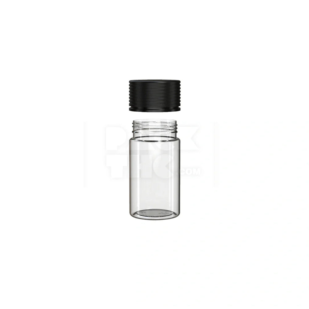 60ml 60cc mini spiral cr bottle clear natural black closure 500 count