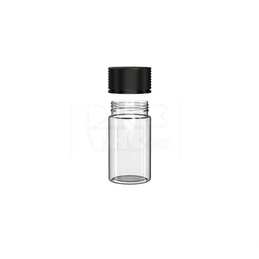 60ml 60cc mini spiral cr bottle clear natural black closure 500 count