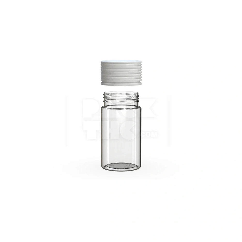 60ml 60cc mini spiral cr bottle clear natural white closure 500 count