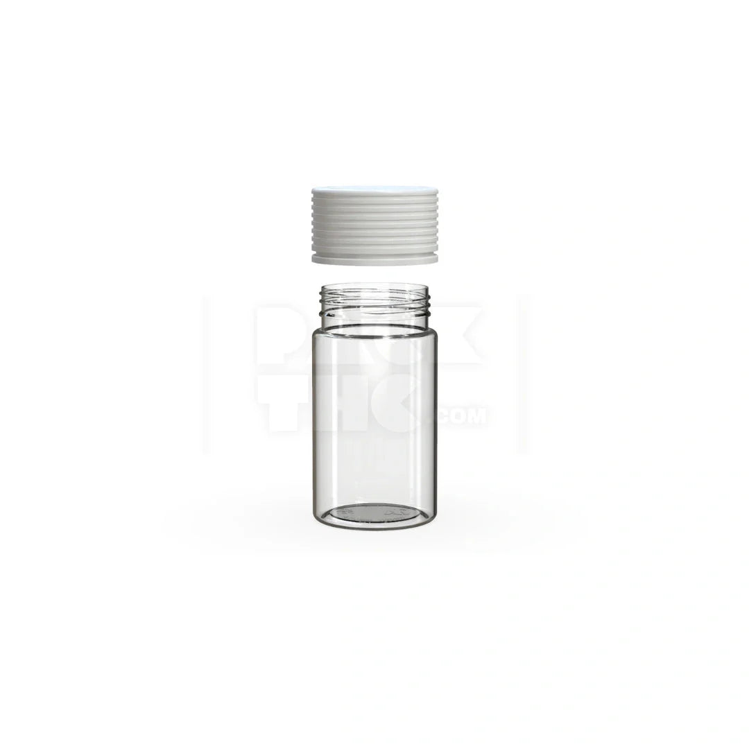 60ml 60cc mini spiral cr bottle clear natural white closure 500 count