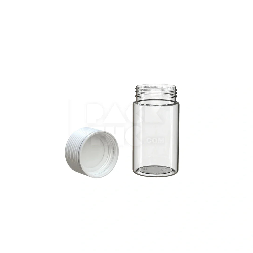 60ml 60cc mini spiral cr bottle clear natural white closure 500 count