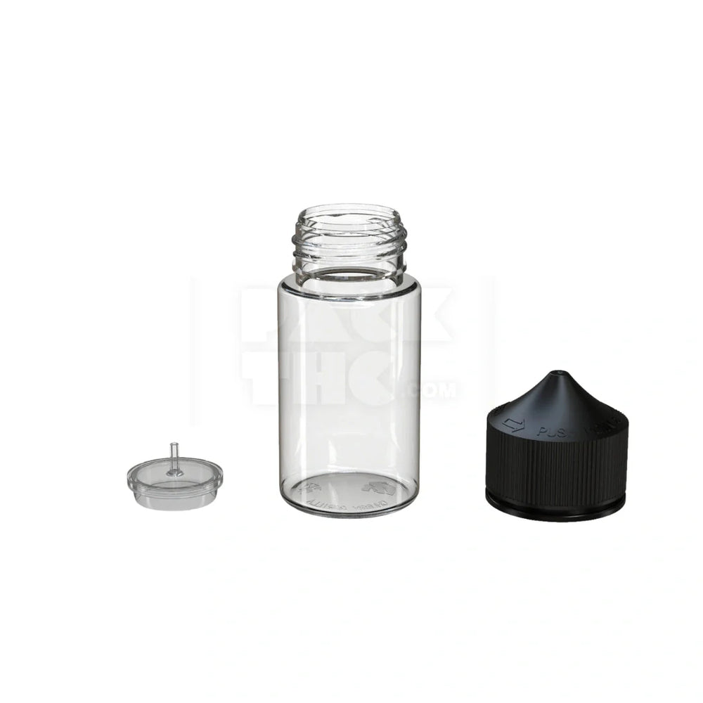 60ml mini pet unicorn bottle cr clear natural black cap 500 count