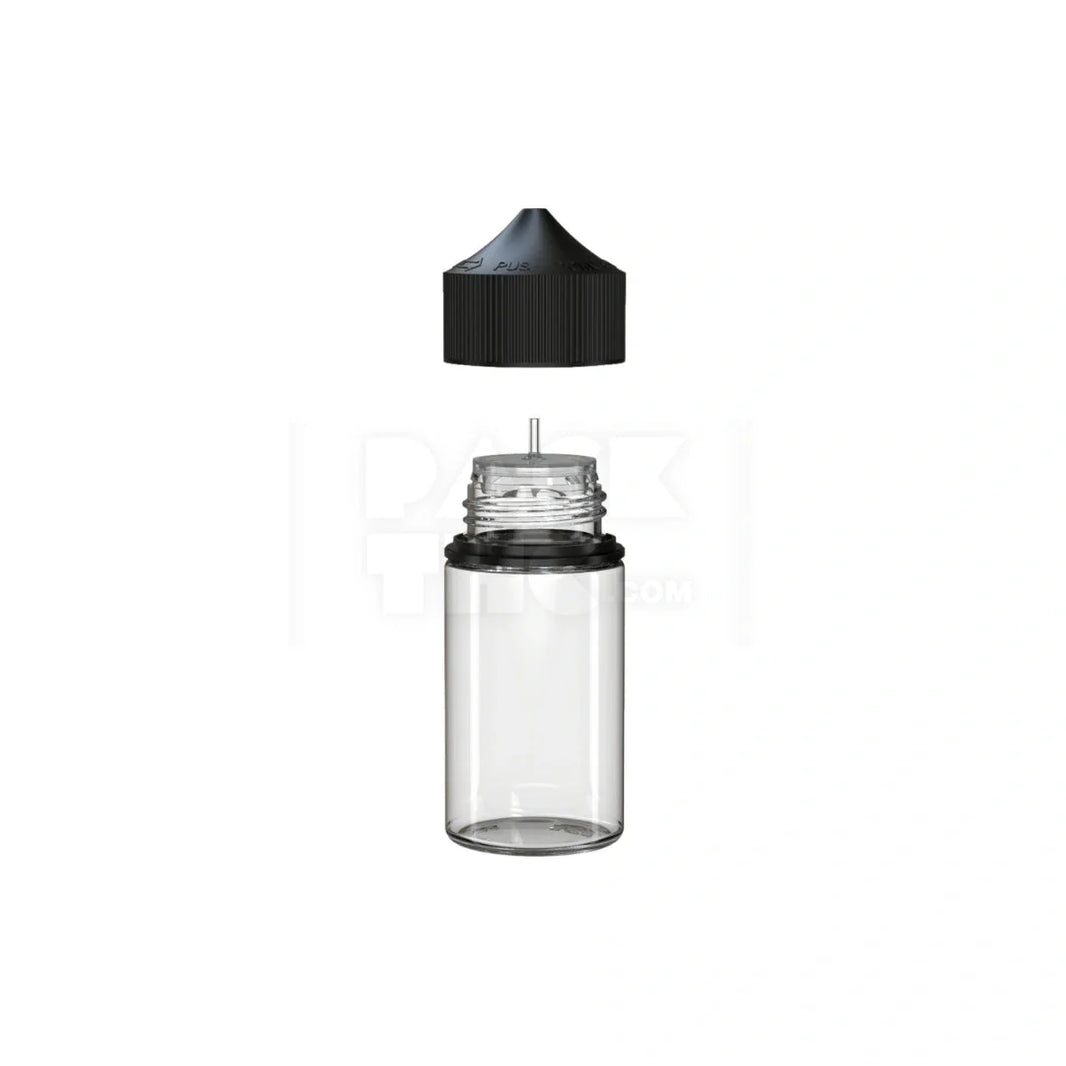 image 60ml mini pet unicorn bottle cr clear natural black cap 500 count