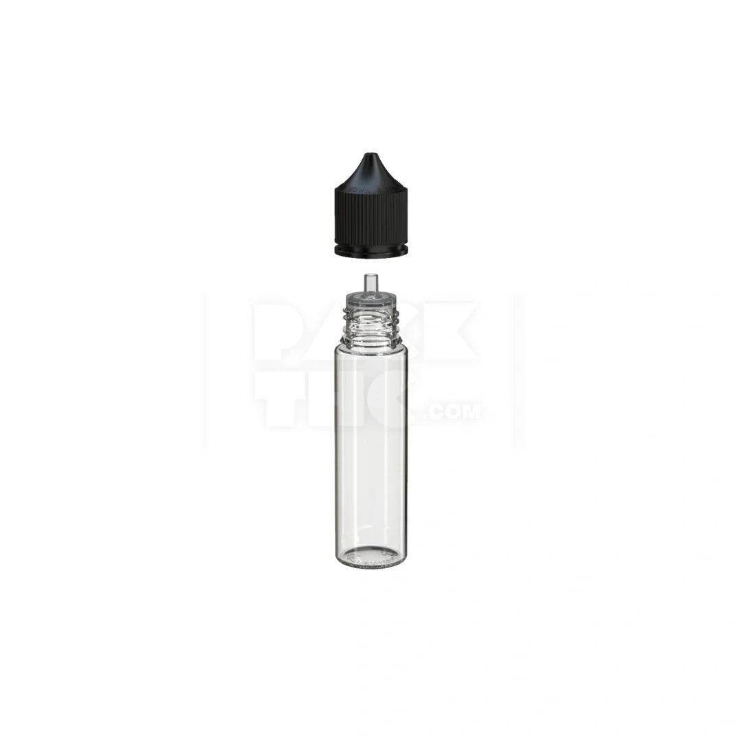 60ml pet reducer unicorn bottle clear natural black cap