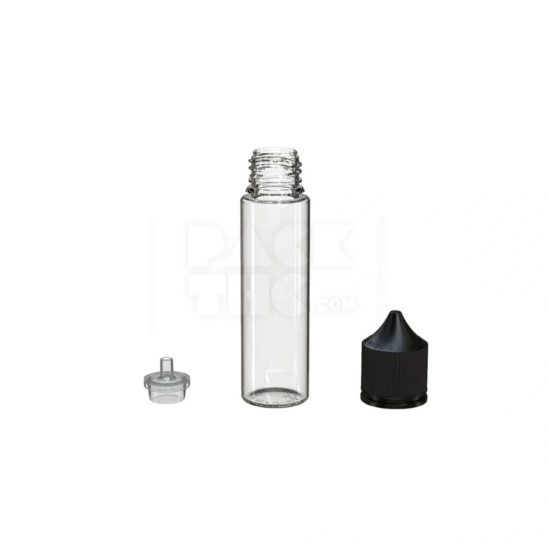 60ml pet reducer unicorn bottle clear natural black cap