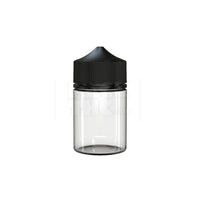 60ml stubby pet unicorn bottle cr clear natural black cap 500 count