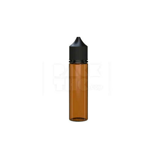 60ml v3 pet unicorn bottle cr translucent amber black cap 500 count