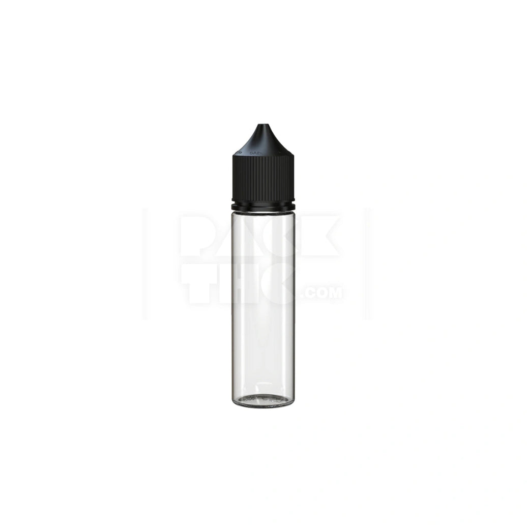 60ml v3 pet unicorn bottle cr clear natural black cap 500 count