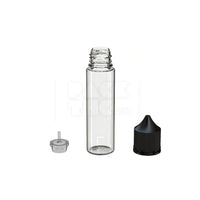 60ml v3 pet unicorn bottle cr clear natural black cap 500 count