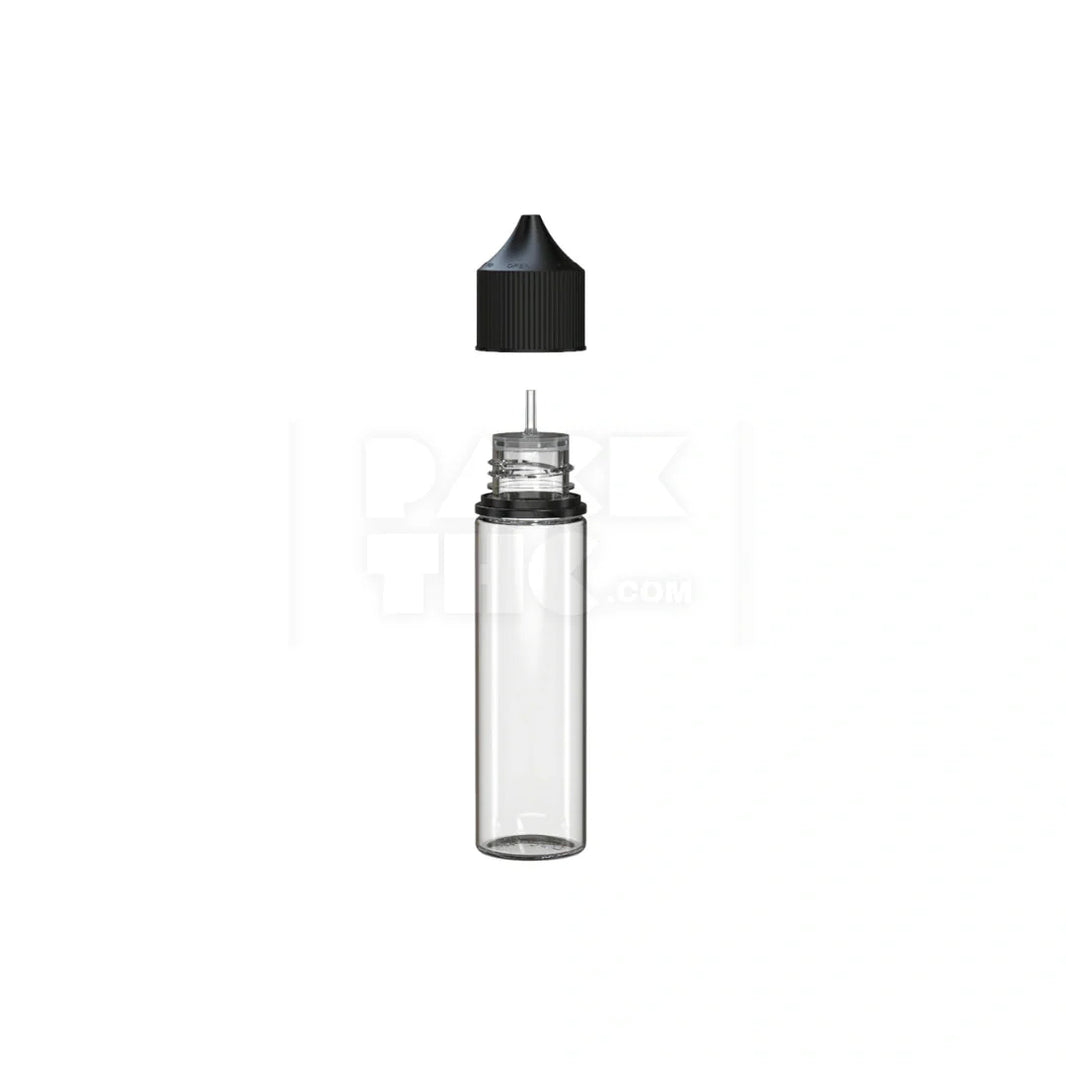 image 60ml v3 pet unicorn bottle cr clear natural black cap 500 count