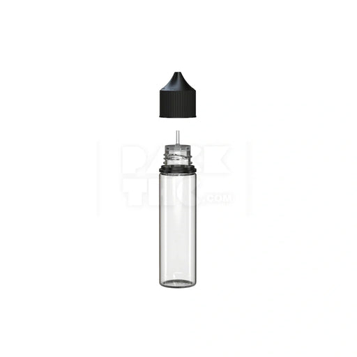 60ml v3 pet unicorn bottle cr clear natural black cap 500 count