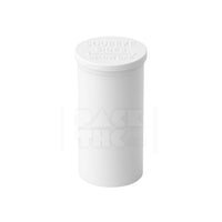 60 DRAM POP TOP VIAL - 1/2OZ - WHITE | Clear Storage Jar - (75 Count)