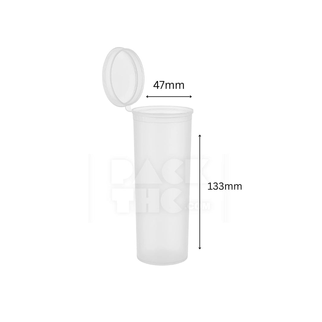 image 60 DRAM POP TOP VIAL - 1/2OZ - CLEAR - (75 COUNT) Pack THC