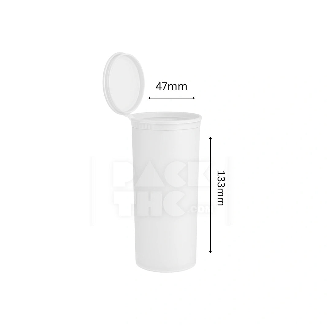 image 60 DRAM POP TOP VIAL - 1/2OZ - WHITE - (75 COUNT) Pack THC