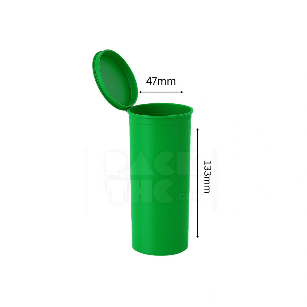 image 60 DRAM POP TOP VIAL - 1/2OZ - GREEN - (75 COUNT) Pack THC