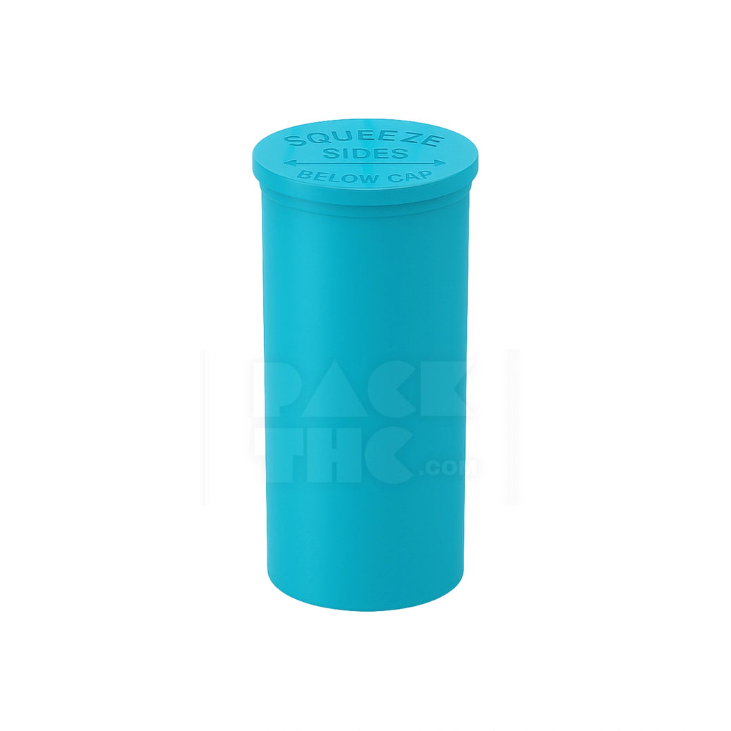 60 DRAM POP TOP VIAL - 1/2OZ - AQUA BLUE - (75 COUNT) Pack THC