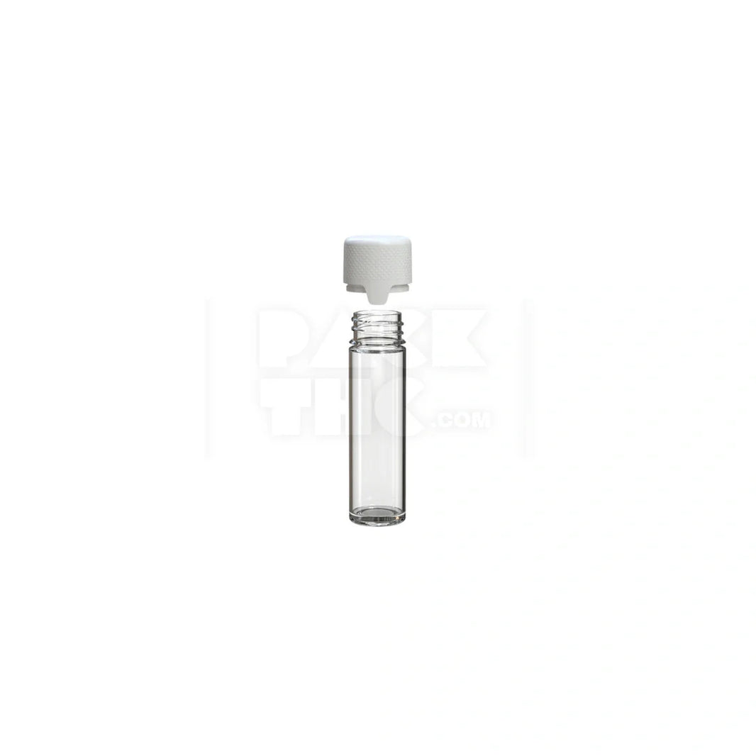 image 65mm aviator tube flat bottom clear natural white cap 500 count