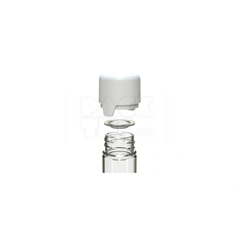 65mm aviator tube flat bottom clear natural white cap 500 count