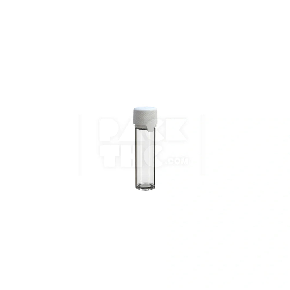 65mm aviator tube flat bottom clear natural white cap 500 count