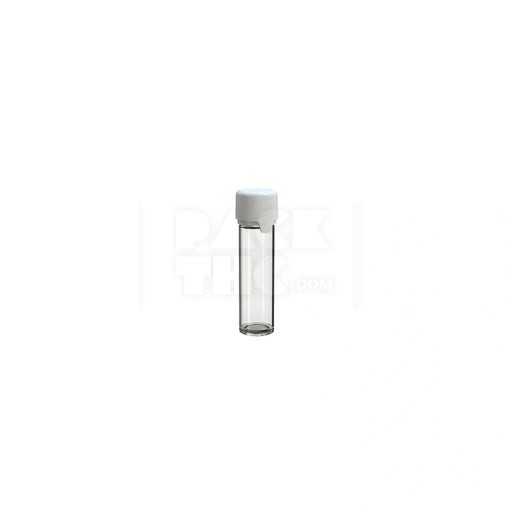 65mm aviator tube flat bottom clear natural white cap 500 count