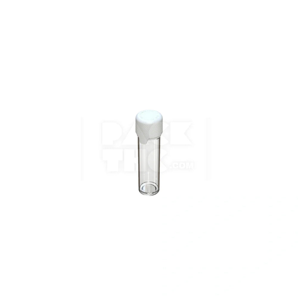 65mm aviator tube flat bottom clear natural white cap 500 count