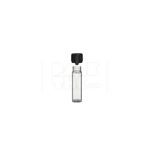65mm aviator tube flat bottom clear natural black cap 500 count