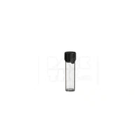 65mm aviator tube flat bottom clear natural black cap 500 count
