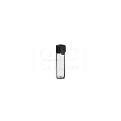 65mm aviator tube flat bottom clear natural black cap 500 count