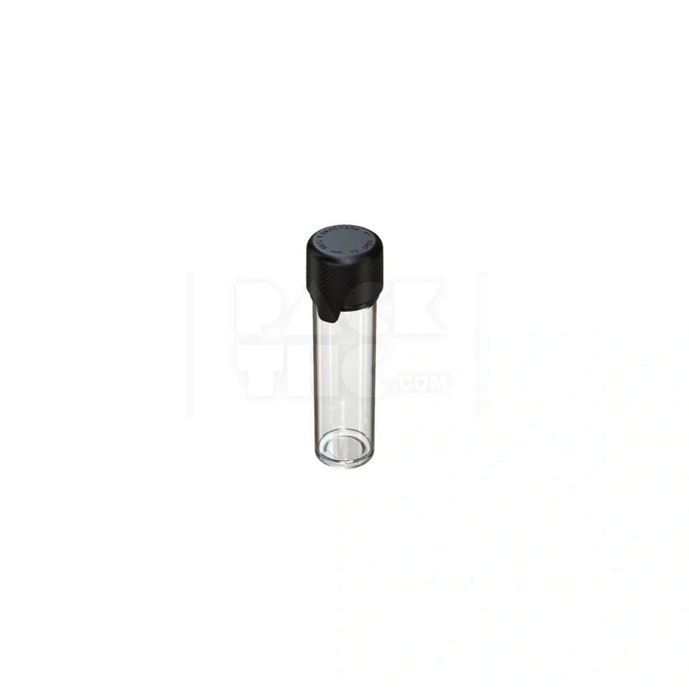 65mm aviator tube flat bottom clear natural black cap 500 count