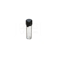 65mm aviator tube flat bottom clear natural black cap 500 count