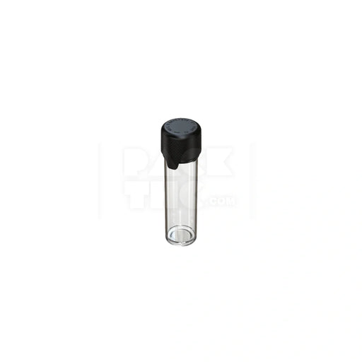 65mm aviator tube flat bottom clear natural black cap 500 count