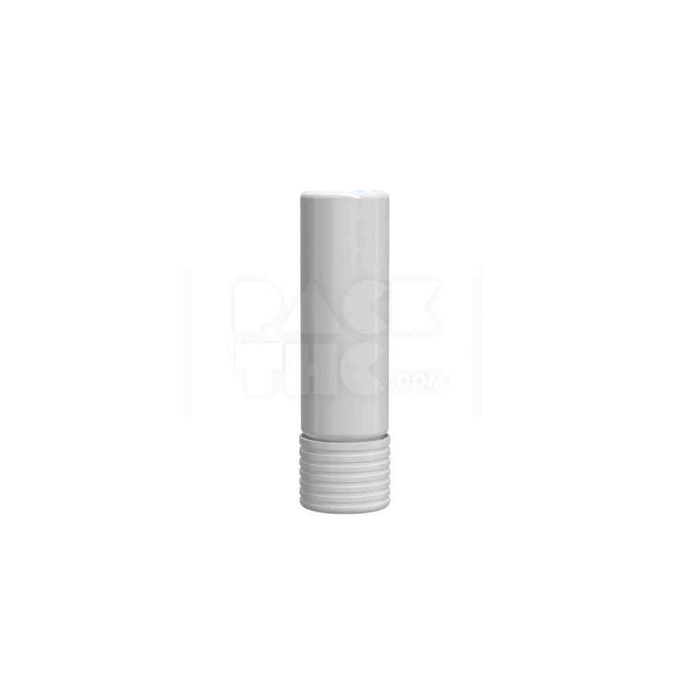 65mm spiral cr cartridge container flat bottom with 510 thread tamper evident break off band opaque white container with opaque white closure 400 count