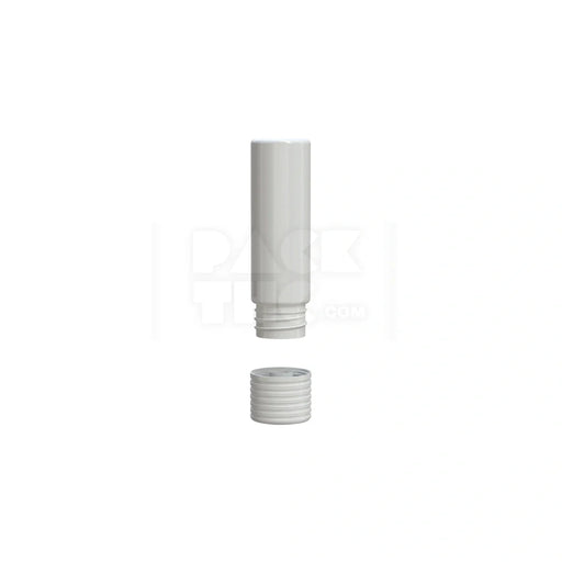65mm spiral cr cartridge container flat bottom with 510 thread tamper evident break off band opaque white container with opaque white closure 400 count