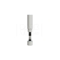 65mm spiral cr cartridge container flat bottom with 510 thread tamper evident break off band opaque white container with opaque white closure 400 count