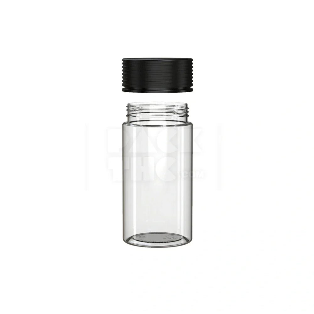 6oz 180cc spiral cr container clear natural black closure 300 count