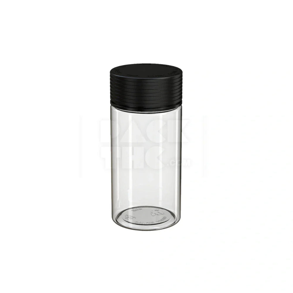 6oz 180cc spiral cr container clear natural black closure 300 count