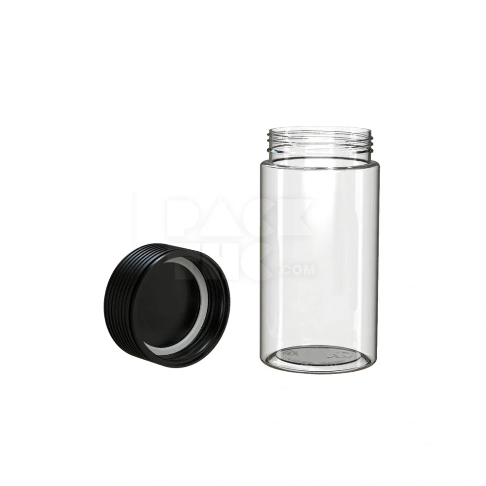6oz 180cc spiral cr container clear natural black closure 300 count