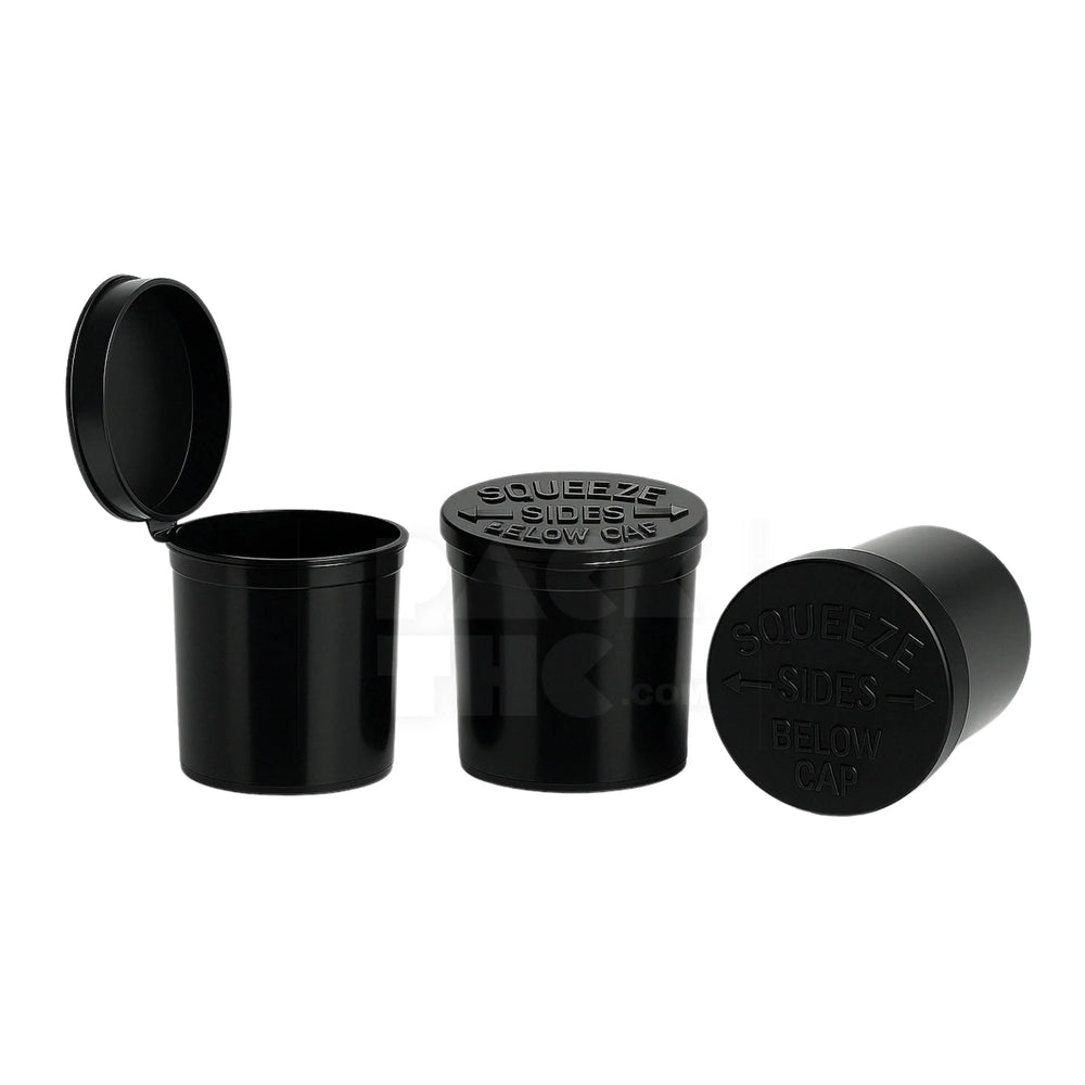 6 dram pop top vial black