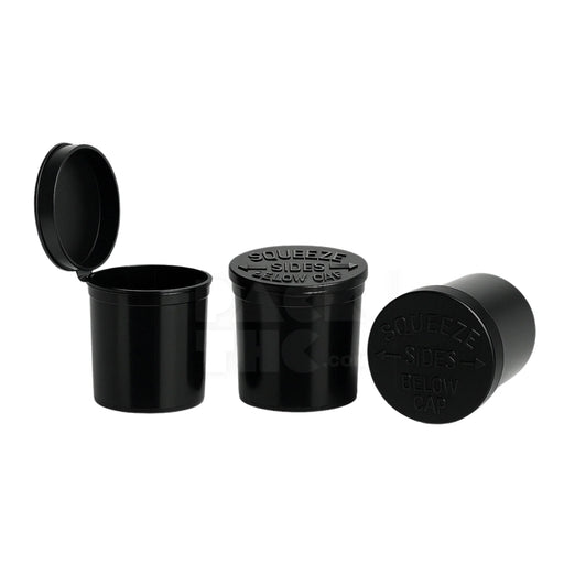 6 dram pop top vial black
