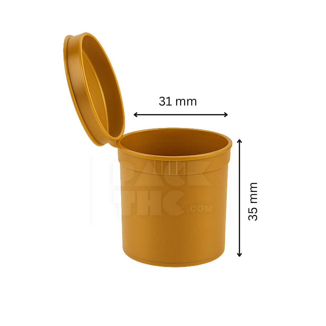 image 6 DRAM POP TOP VIAL - GOLDEN | Child-Resistant Bulk Case | PackTHC - (600)
