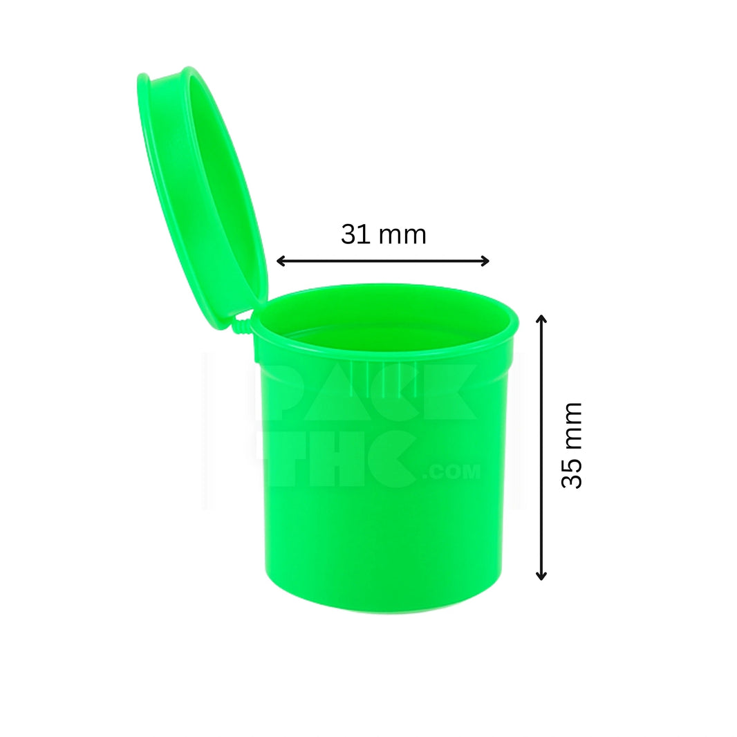 image 6 DRAM POP TOP VIAL - GREEN | Child-Resistant Bulk Case | PackTHC - (600)