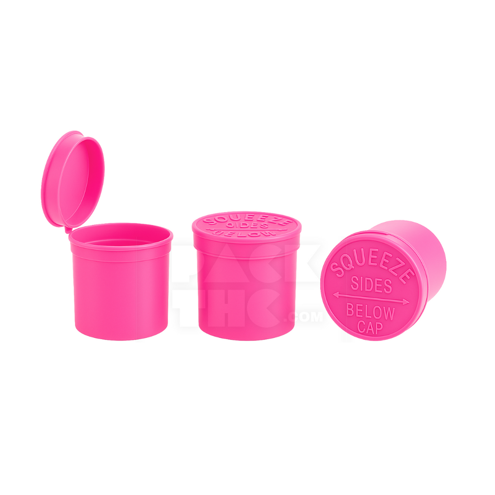 6 DRAM POP TOP VIAL - HOT PINK | Child-Resistant Bulk Case | PackTHC - (600)